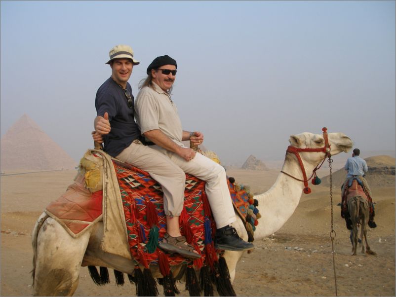 Marc, Matt on way to Pyramids